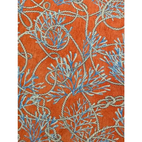 J. McLaughlin Dress Women Short Pullover Shift Dress Coral Nautical Seaside Sz L - Picture 4 of 10